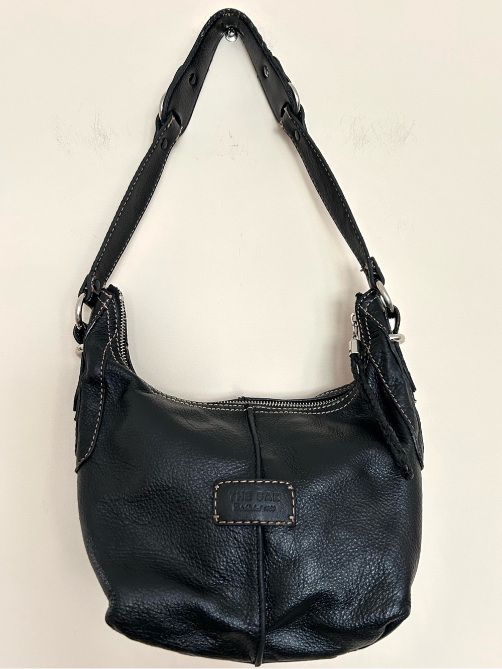 The Sak Black Leather Shoulder Bag